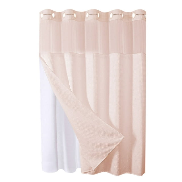 Anneaux de Rideau de Douche Étoile Pleine Simple Double Grand Anneau Rideau de Douche Réversible pour Salles de Bain Tissu Polyester Robuste Rideaux de Douche Rideaux de Douche pour Salle de Bain