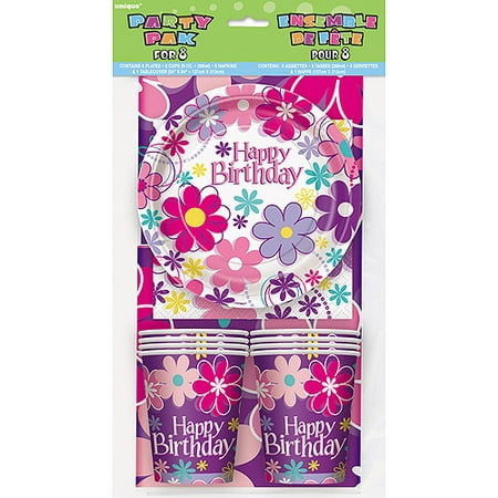  Birthday  Blossom Party  Pack For 8 Walmart  com