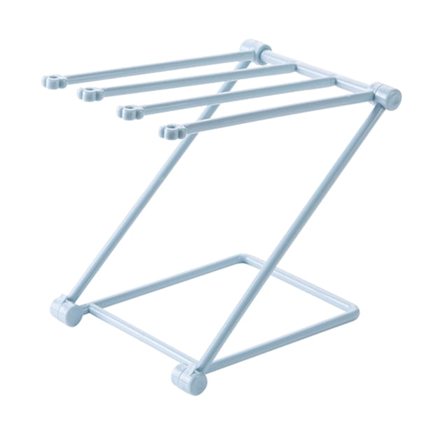 Escurridor de encimera para secar paños de cocina, soporte plegable de 4 brazos para trapos de cocina, soporte vertical para toallas de mano, soporte para trapos de cocina, soporte para trapos de