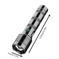 thumbnail image 3 of Kafsov Outdoor Portable Flashlight with Rechargeable 18650mAh Battery, Zoom Focus, Type-C Charging, Multifunctional LED Light for Camping, Hiking, and Emergency Use Black, 3 of 7