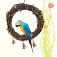 thumbnail image 3 of Juguetes para masticar loros - 7.8 inPet Bird Vine Rattan Swing Hanging Climbing Chew Bite Cage Ring Toy para loros medianos y pequeños, 3 of 3