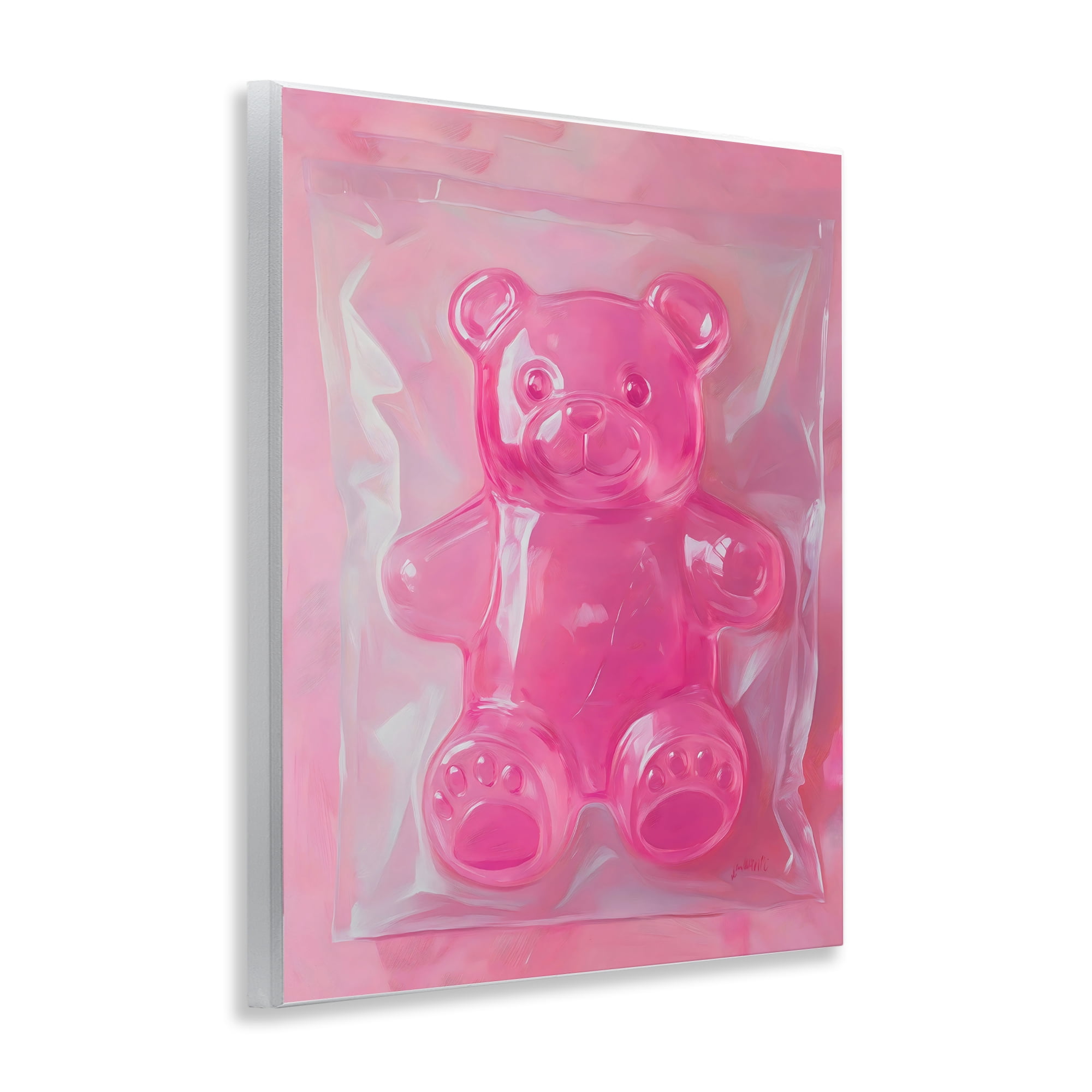 Stupell Industries Pink Gummy Candy Bear Wall Plaque Art, design by The Prints Vibe