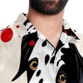 thumbnail image 5 of Spotted Dog Men's Short Sleeve Spread Collar Tops, Casual Button Down Shirts, Printed Summer Beach Shirts, Unisex, 5 of 6