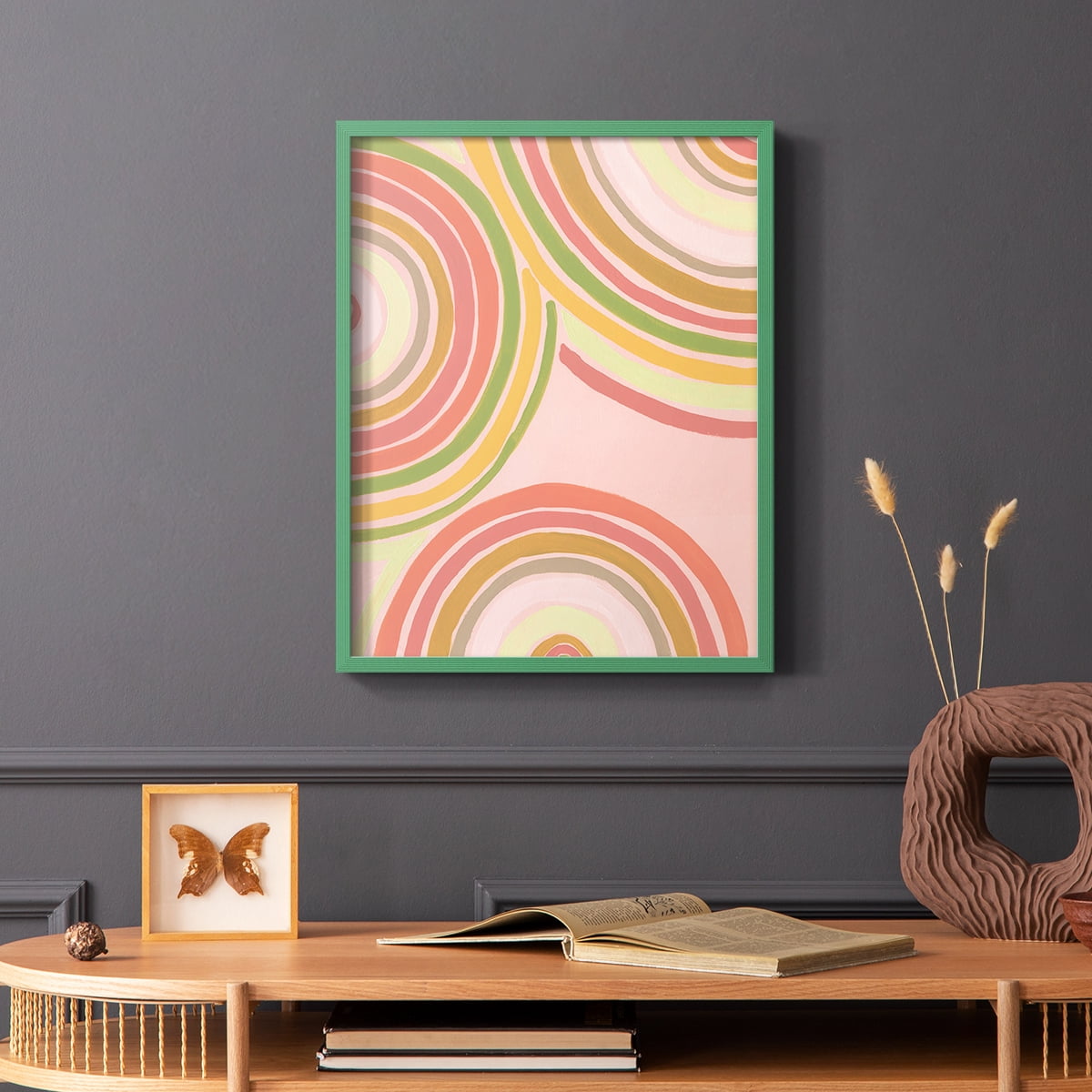Abstract Rainbow I in Paper Solid Wood 11 x 14 Framed Print
