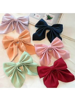 Windfall Hair Bows Clips with Long Ribbon for Baby Girls Toddlers Infant  Women Hair Barrettes Bangs Clip Hairpin Set Hair Accessories