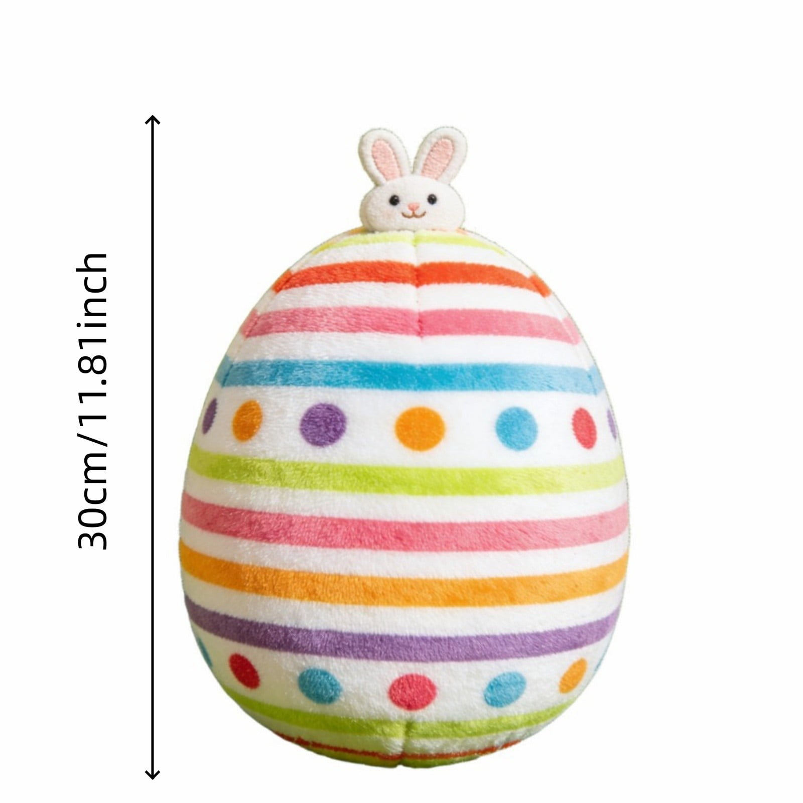 Easter Bunny Plush Toy with Eggs Set, Soft Rabbit Stuffed Animal Doll, Spring Party Favor Decor, Cute Plushie for Easter Basket Stuffers, Egg Prize for K-ids and Adults