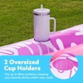 thumbnail image 5 of Sloosh-L/XL Inflatable Tanning Pool Lounge Float With Cup Holder, 70“X46”/85″ x 57″ Extra Large Pool Floats Adult with Pillow, 4 in 1 Suntan Tub Raft Floatie, Sunbathing Bed Lounge for Water Blow, 5 of 8