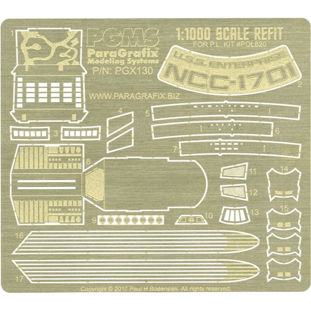 pic 1 1000 Scale In Inches star trek 1 1000 scale refit enterprise photoetch set pgx130