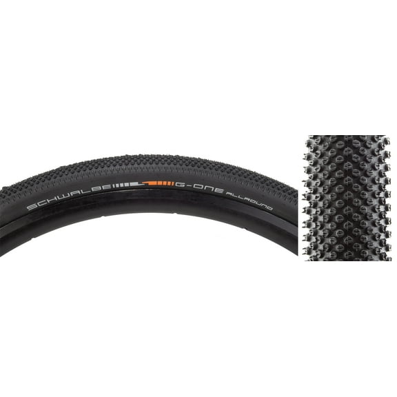 Schwalbe G-One Allround SuperGround Tubeless Easy Bicycle Tire - Folding (Black - 700 X 45C)