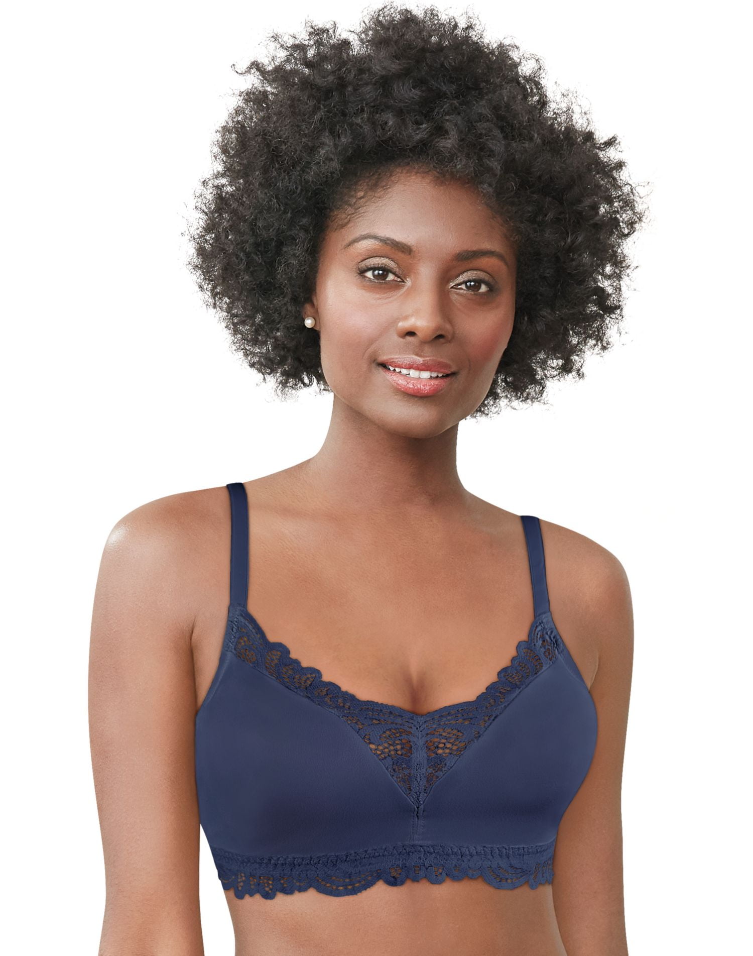 Bali - Bali Womens Lace Desire Tailored Convertible Wireless Bra, 3XL, In The Navy - Walmart.com 