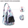 thumbnail image 2 of Hawaiian Turtle Sling Backpack - Tropical Beach Animal Print Shoulder Bag, Fashionable Anti-Theft Pack for Commuters, 2 of 4