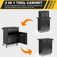 thumbnail image 6 of Polar Aurora 5-Drawer Metal Tool Chest, Rolling Cabinet, Lock Wheels, Detach Top Box, 6 of 8