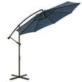 thumbnail image 1 of Costway  10 FT Patio Offset Umbrella w/8 Ribs Cross Base Tilt Navy Blue, 1 of 10