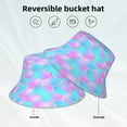 thumbnail image 5 of Naloa Purple Dragon Scales Reflective Double-Sided Bucket Hat, Sun Hat, Soft and Breathable for Gardening, Beaching, Camping, Hiking, Fishing, 5 of 9