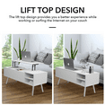 thumbnail image 2 of RichYa Wood Lift Top Coffee Table with Hidden Compartment and 2 Shelf Storage, 2 of 7