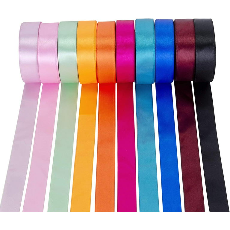 Trimming Shop 10mm Double Sided Satin Polyester Ribbon for Craft