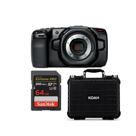 UPC: 0040962898024 | Blackmagic Design Pocket 4K Cinema Camera Bundle with 64GB Memory Card and Case