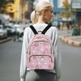 thumbnail image 7 of FORMRS Mini Backpack Purse for Women Quilted Travel Daypack Casual Shoulder Bag, Pink Halloween, 7 of 7