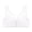 White, variant on LYEAA No Wire Bras for Women Cotton Soft Lace Push up Everyday Bras Wireless Support Solid Lift Sleep Bras Comfortable Wirefree Breathable Shaping Daily Bralette Green 2XL