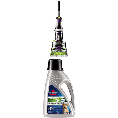 Bissell ProHeat 2X Revolution Max Clean Pet Pro Full-Size Carpet Cleaner, 1986, with Antibacterial Formula and Bonus 3" Tough Stain Tool