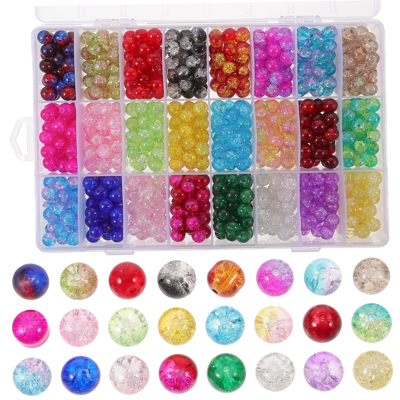 MLINS 1 Box of Glass DIY Beads Spacer Beads for Jewelry Small Glass Beads Glass Spacer Beads Jewelry Beads