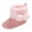 Pink, variant on Girls Boys Snow Boots Plush Soft Sole Anti-Slip Warm Winter Shoes Toddler First Walkers 0-18 months