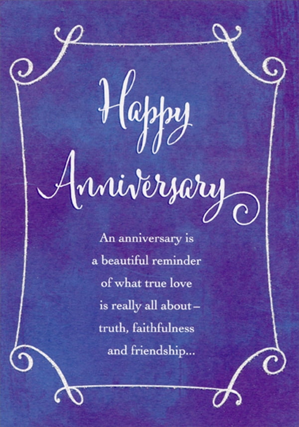 Designer Greetings A Beautiful Reminder on Purple Formal Wedding : Marriage Anniversary Congratulations Card for Couple