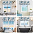 thumbnail image 6 of Kitchen Valances for Window, Marine Life Sea Turtles Light Filtering Rod Pocket Valance Curtain, Sea Stars Fish Corals Short Curtains Window Topper for Bedroom Bathroom Living Room 60x18in, 6 of 9