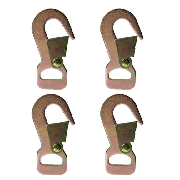 1" Yellow Zinc Flat Snap Hook - 4 Pack