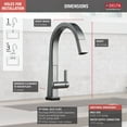 thumbnail image 2 of Delta Pivotal Single Handle Pull Down Kitchen Faucet with Touch2O Technology, Black Stainless, 2 of 7