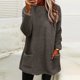 thumbnail image 1 of Pntutb Blusa de manga larga cálida con bolsillo sólido suelto para otoño e invierno con cuello redondo para mujer Pntutb Pntutb-6955, 1 of 7