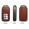 thumbnail image 4 of Metal and Leather Key Fob Housing Car Key Holder Fit for Honda Civic Accord Pilot CRV HRV CRZ Fit Odyssey JED Crosstour Ridgeline Crider Spirior Accessories, 4 of 9