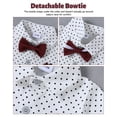 thumbnail image 5 of SANMIO Baby Boy Clothes Summer Suits Short Sleeve Bodysuits+Bowtie+Suspender Shorts Infant Gentleman Birthday Wedding Outfits, 5 of 13