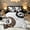 Grey Brown, variant on Feelyou Leopard Print 8 Ball Rose Full Size Bedding Sets for Girls, Beige Retro Newspaper Full Size Bed in a Bag, Pink Reversible, 7 Pieces