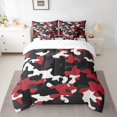 thumbnail image 2 of jejeloiu Vintage Camo Pattern 7-Piece Twin Bedding Sets,Camouflage Hunting Bedding Comforter Set,Red Black White Sheet Sets For Boys Kids,Luxury Bedroom Decor Reversible, 2 of 8