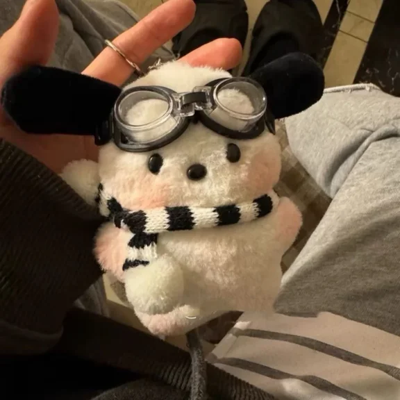 Cute Sanrio Pochacco Plush Doll Keychain, Bag Charm Gift