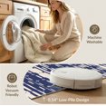 thumbnail image 5 of ODIKA 9'x12' Navy Ivory Geometric Ellipse Washable Area Rug Design Contemporary Artistic Interpretation Non-Slip, Chair-Friendly for Dining Room, Basement, Large Office, 5 of 7