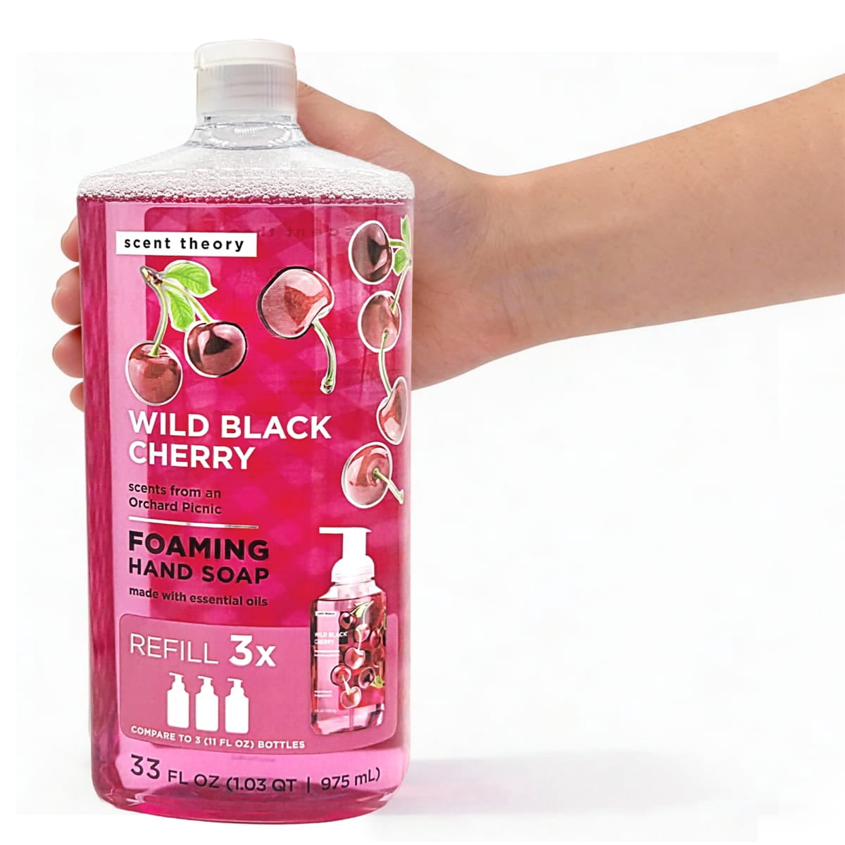 Scent Theory Foaming Hand Soap Refill, Black Cherry, 33 fl oz Refill