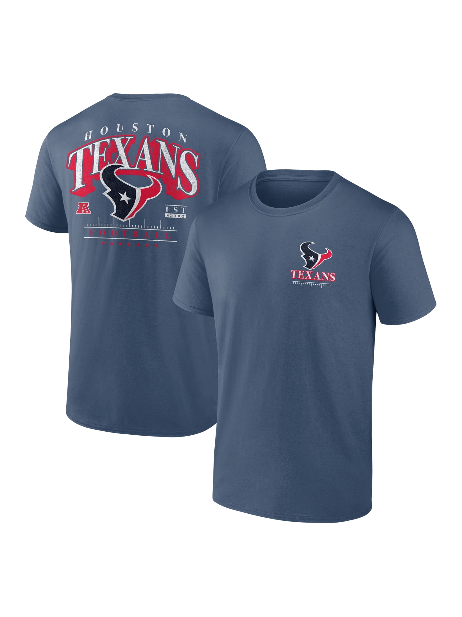 NFL Houston Texans Men's Cotton Faded Navy Short Sleeve T-Shirt