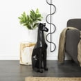 thumbnail image 3 of 9" x 30" Black Polyresin Cubist Dog Sculpture, by DecMode, 3 of 12