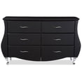 thumbnail image 4 of Bowery Hill Commode Double 6 Tiroirs en Similicuir Noir, 4 of 4