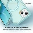 thumbnail image 2 of Dteck for iPhone 15 Case with Screen Protector, Compatible with MagSafe Shockproof Invisible Magnetic Ring Stand Military-Grade Heavy Duty Protection Phone Case, Blue, 2 of 7