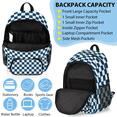 thumbnail image 5 of Herdesigns Checkerboard navy blue Large Backpack Set with Lunch Box Lightweight Water Resistant Travel Laptop Backpacks Casual Daypacks for Women Men, 5 of 8