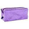 U Style Chunky Glitter Purple Box Gusset Pouch