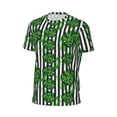 thumbnail image 6 of Wukai Palm Greenery Print Men's Short-Sleeved Mesh T-Shirt,Quick-Dry Short Sleeve Workout T-Shirt-X-Small, 6 of 8