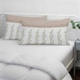 thumbnail image 3 of Beige Floral Pillow Covers, Linen Long Throw Pillow Case, Spring Summer Botanical Flowers Holiday Pillow Protector Decorative Cushion Cover for Living Room/Bedroom 12" x 20", 3 of 8