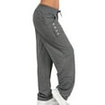 thumbnail image 3 of LUXUR Women Drawstring Palazzo Pant Lounge Workout Long Pants Deep Gray XL, 3 of 3