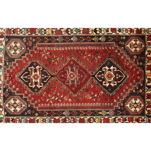 Ahgly Company Machine Washable Indoor Rectangle Traditional Tomato Red Area Rugs, 2' x 3'