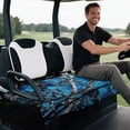 thumbnail image 4 of Bulopur Blue Camo Club Car Golf Cart Seat Covers Soft Golf Cart Towel Seat Covers with 4 Front Pockets& Nonskid Bottom Compatible with EZGO, Yamaha, Club Car, 4 of 8