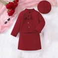 thumbnail image 4 of Girls Romper Jumpsuit Stand Collar Double Woolen Coat With Hat Warm Winter Outfit For Toddler And Kids, 4 of 4